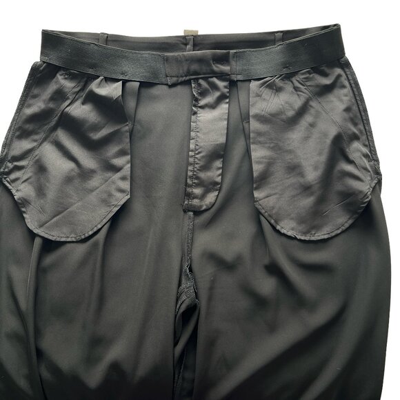 Wide Leg Pants. Black Trouser, High Waist,Pleated. Elastic waistband. Size 14. - Picture 10 of 14